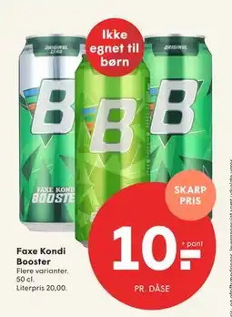 SPAR Faxe Kondi Booster, DKK 10 tilbud
