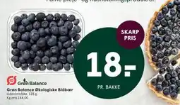 SPAR Grøn Balance Økologiske Blåbær, DKK 18 tilbud