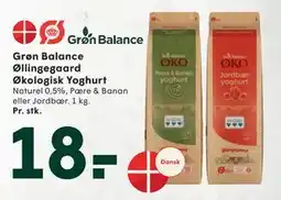 SPAR Grøn Balance Øllingegaard Økologisk Yoghurt, DKK 18 tilbud