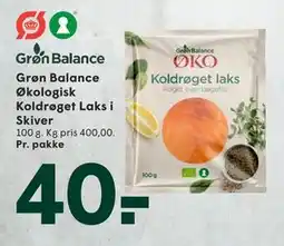 SPAR Grøn Balance Økologisk Koldrøget Laks i Skiver, DKK 40 tilbud