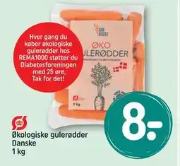 REMA 1000 Økologiske gulerødder Danske 1 kg, DKK 8 tilbud