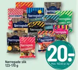 REMA 1000 Nørregade slik 123-170 g, DKK 20 tilbud