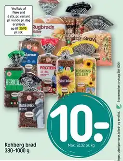 REMA 1000 Kohberg brød 380-1000 g, DKK 10 tilbud