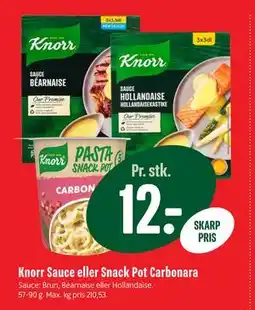 Min Købmand Knorr Sauce eller Snack Pot Carbonara, DKK 12 tilbud