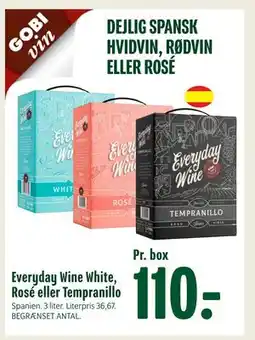 Min Købmand Everyday Wine White, Rosé eller Tempranillo, DKK 110 tilbud