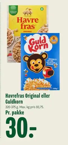 Min Købmand Havrefras Original eller Guldkorn, DKK 30 tilbud