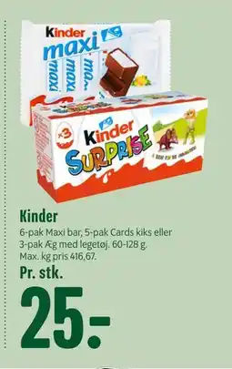 Min Købmand Kinder, DKK 25 tilbud