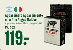 Min Købmand Appassinero Appassimento eller The Angus Malbec, DKK 119 tilbud