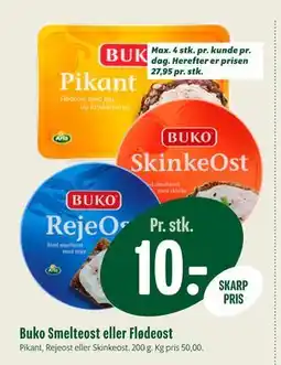 Min Købmand Buko Smelteost eller Flødeost, DKK 10 tilbud