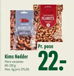 Min Købmand Kims Nødder, DKK 22 tilbud