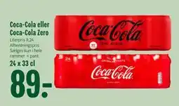 Min Købmand Coca-Cola eller Coca-Cola Zero, DKK 89 tilbud