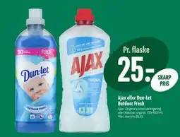Min Købmand Ajax eller Dun-Let Outdoor Fresh, DKK 25 tilbud
