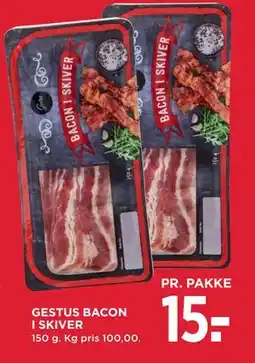 MENY GESTUS BACON I SKIVER, DKK 15 tilbud