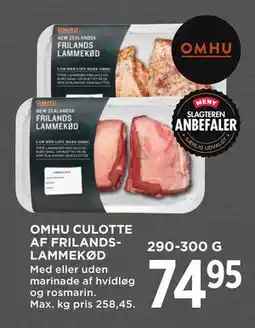 MENY OMHU CULOTTE AF FRILANDSLAMMEKØD, DKK 74.95 tilbud