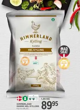 MENY HIMMERLAND DANSK HEL KYLLING, DKK 89.95 tilbud