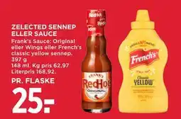 MENY ZELECTED SENNEP ELLER SAUCE, DKK 25 tilbud