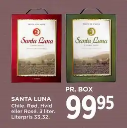 MENY SANTA LUNA, DKK 99.95 tilbud
