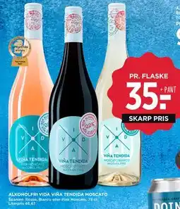 MENY ALKOHOLFRI VIDA VIÑA TENDIDA MOSCATO, DKK 35 tilbud