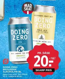 MENY DOING ZERO ØKOLOGISK ALKOHOLFRI ØL, DKK 20 tilbud