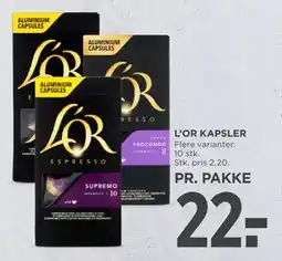 MENY L’OR KAPSLER, DKK 22 tilbud