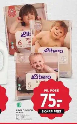 MENY LIBERO TOUCH BLEER, DKK 75 tilbud