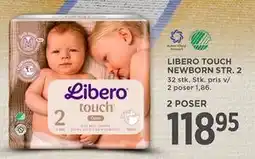 MENY LIBERO TOUCH NEWBORN STR. 2, DKK 118.95 tilbud