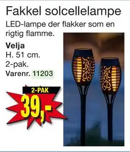Harald Nyborg Fakkel solcellelampe, DKK 39 tilbud