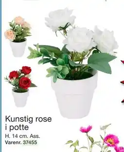 Harald Nyborg Kunstig rose i potte, DKK 10 tilbud