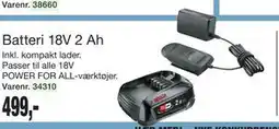 Harald Nyborg Batteri 18V 2 Ah, DKK 499 tilbud