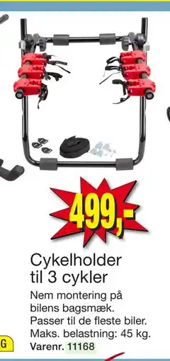 Harald Nyborg Cykelholder til 3 cykler, DKK 499 tilbud