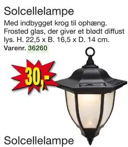 Harald Nyborg Solcellelampe, DKK 30 tilbud