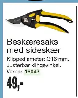 Harald Nyborg Beskæresaks med sideskær, DKK 49 tilbud