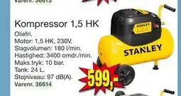 Harald Nyborg Kompressor 1,5 HK, DKK 599 tilbud