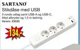Harald Nyborg Stikdåse med USB, DKK 134 tilbud