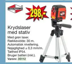 Harald Nyborg Krydslaser med stativ, DKK 298 tilbud