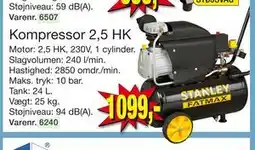 Harald Nyborg Kompressor 2,5 HK, DKK 1099 tilbud