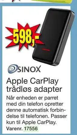 Harald Nyborg Apple CarPlay trådløs adapter, DKK 598 tilbud