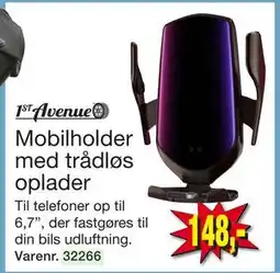 Harald Nyborg Mobilholder med trådløs oplader, DKK 148 tilbud