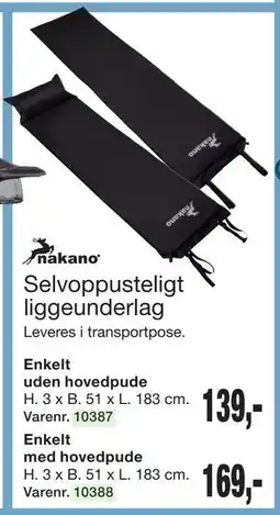 Harald Nyborg Selvoppusteligt liggeunderlag tilbud