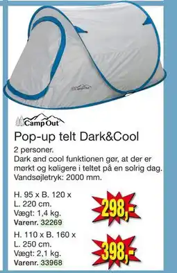 Harald Nyborg Pop-up telt Dark&Cool tilbud