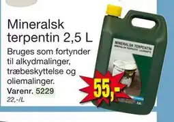 Harald Nyborg Mineralsk terpentin 2,5 L, DKK 55 tilbud