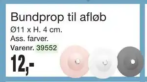 Harald Nyborg Bundprop til afløb, DKK 12 tilbud