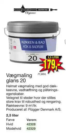 Harald Nyborg Vægmaling glans 20, DKK 179 tilbud
