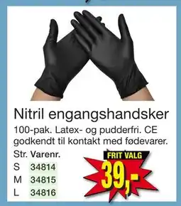 Harald Nyborg Nitril engangshandsker, DKK 39 tilbud