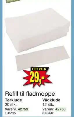 Harald Nyborg Refill til fladmoppe, DKK 29 tilbud