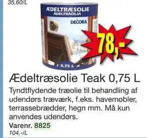 Harald Nyborg Ædeltræsolie Teak 0,75 L, DKK 78 tilbud