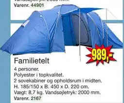 Harald Nyborg Familietelt, DKK 989 tilbud