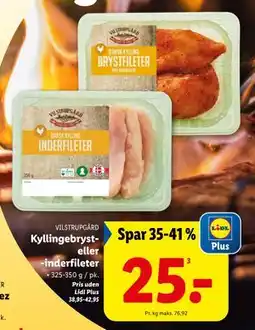 Kyllingebryst- eller -inderfileter, App-pris
