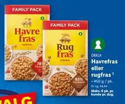 Lidl Havrefras eller rugfras, DKK 20 tilbud