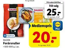 Lidl Forårsruller, DKK 25, App-pris tilbud